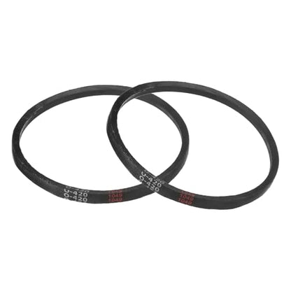 uxcell 2Pcs O-420 O Type V-Belt 420mm/16.5" Inner Length x 0.39" Width x 0.24" Height, O-Type Closed-Loop Rubber Transmission Belt - size: O-420