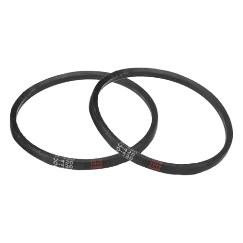 uxcell 2Pcs O-420 O Type V-Belt 420mm/16.5" Inner Length x 0.39" Width x 0.24" Height, O-Type Closed-Loop Rubber Transmission Belt - size: O-420
