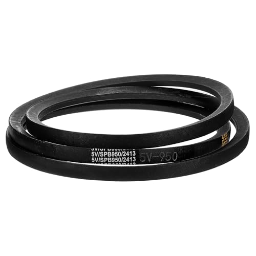 uxcell 5V950 V-Belt, Classic Wrapped Rubber V-Belt 95" Outside Circumference x 0.62" Width x 0.53" Height for Industrial Machinery Equipment, Black - size: 5V950