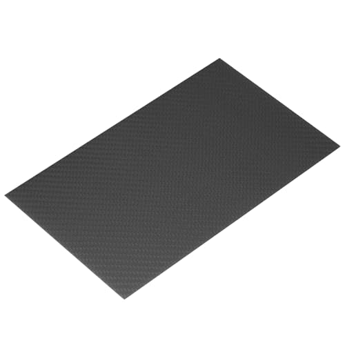MECCANIXITY 3K Carbon Fiber Plate Panel Sheets, 200 x 300 x 0.5mm Carbon Fiber Board Plate Matte Twill Weave Panel Sheets Flexible for RC Aircraft, Model Car, Auto Parts - size: 200 x 300 x 0.5mm/7.87 x 11.8 x 0.02 inches