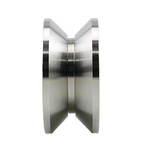 Heyous V Groove Stainless Steel Silent Pulley - 600LB, Silver Tone - style: V Groove