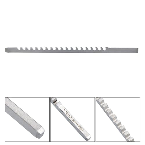 findmall 1/8" A Style Keyway Broach Set - High Speed Steel with Shim Manual Broaching Tool for Metal, Iron, Brass - Use with Arbor Press to Cut Internal Keyways