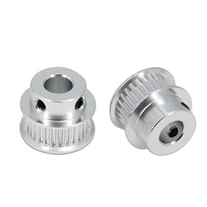 2Kit 2GT Synchronous Wheel 20&30 Teeth 8mm Bore Aluminum Timing Pulley with 2pcs Length 200mm Width 6mm Belt (20-30T-8B-6) - size: 20-30T-8B-6