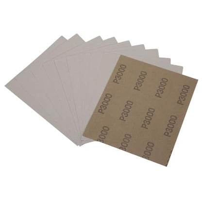 MAXMAN 1/4 Sheet Sandpaper, 4.5" x5.5" 3000 Grit Silicone Carbide, for Wood - style: 3000 grit