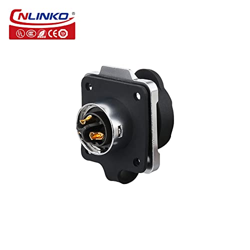 CNLINKO Quick Electrical AC DC Power Connector 10A 500V, Pin Socket Plug Connector Waterproof M16 3PIN, Professional Audio Panel Mount Connectors for Led Light (3 PIN) - size: 3-Pin, style: Four-Hole Socket Set