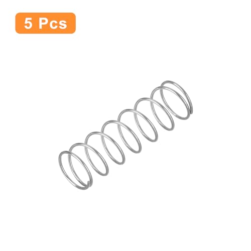 uxcell 5Pcs Compression Spring, Wire Diameter 0.035", OD 0.51", Free Length 1.38" 304 Stainless Steel Coil Mechanical Compressed Spring, Silver - size: 0.035" x 0.51" x 1.38"