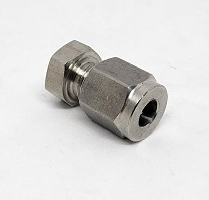 1/4 Inch Stainless Steel Compression Fitting End Cap with Ferrules