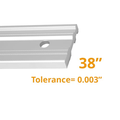POWERTEC 38 Inch Machinist Aluminum Straight Edges, with .003'' Tolerance for Checking Surface Warp, Marking/Scribing Lines - Used w/Feeler Gauges for Automotive Repairs, Cylinder Head Checks (71332)