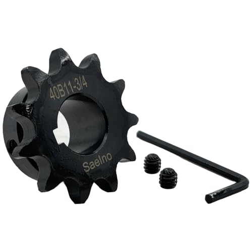 #40 Roller Chain Sprocket Type B 3/4 inch Bore 11 Tooth, Hardened Antirust 1045 Steel Drive Sprockets 40B11-3/4