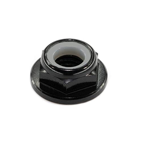 30pcs FPV M5 Nuts CW Self-Locking Lock Nuts Flanged Nylon Insert Aluminum Alloy for FPV Parts Quadcopter Motor Prop Adapter RC Racing Drone, Black - color: Black, size: M5