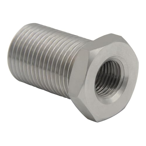 Stainless Steel Bulkhead Fitting 1/8 NPT Female 1-1/2" Length 2Pcs - size: 1/8" NPT Female to 1-1/2" Length