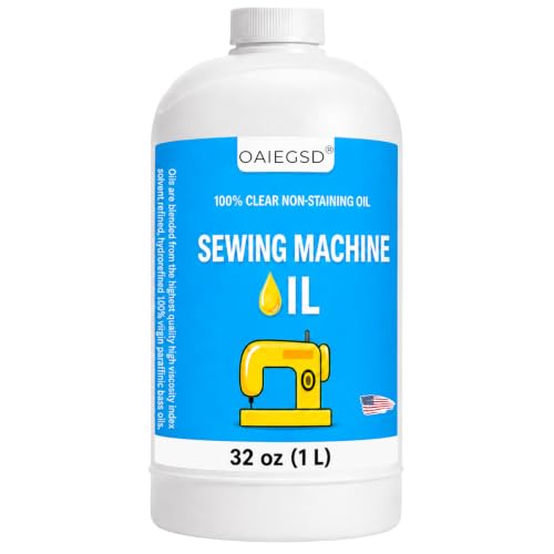 OAIEGSD 32oz Fine Light Sewing Machine Oil and Lubricant, Clear & Odorless - size: 32 oz