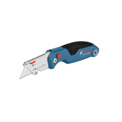 BOSCH H11-11100-1 Folding Utility Knife | Compact, Durable, 3 Blades - size: 682 in, style: Industrial