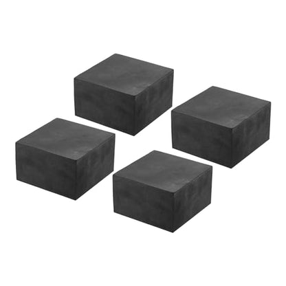 PATIKIL Rubber Anti-Vibration Pads, 2 Pcs Square Vibration Isolation Mats 4" x 4" x 2.4" for HVAC Air Conditioner Air Compressor Washer Dryer, Black - size: 4" x 4" x 2.4"