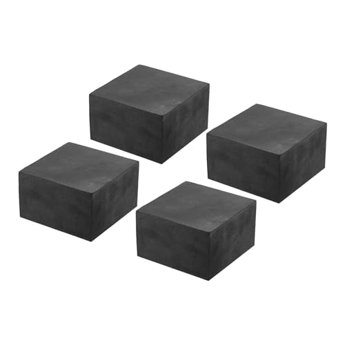PATIKIL Rubber Anti-Vibration Pads, 2 Pcs Square Vibration Isolation Mats 4" x 4" x 2.4" for HVAC Air Conditioner Air Compressor Washer Dryer, Black - size: 4" x 4" x 2.4"