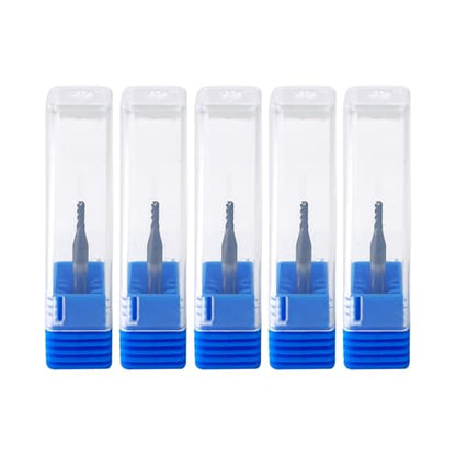 5Pcs 1/16" Carbide Ball Nose End Mills, ALTiN Coated, 4 Flute - size: 1/16 in