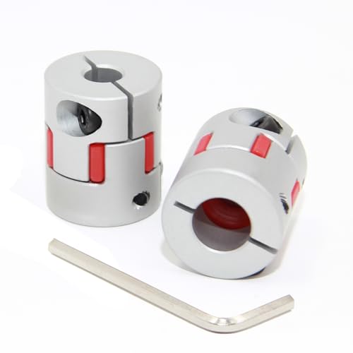 8mm to 12mm Bore Aluminium Plum Flexible Shaft Coupling Servo Stepper Motor Jaw D25xL30 Connector Flexible Shaft Couplers for 3D Printer/CNC Machine/DIY Encoder, 2pcs/Pack(8mmx12mm) - size: 8mmx12mm