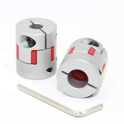 8mm to 12mm Bore Aluminium Plum Flexible Shaft Coupling Servo Stepper Motor Jaw D25xL30 Connector Flexible Shaft Couplers for 3D Printer/CNC Machine/DIY Encoder, 2pcs/Pack(8mmx12mm) - size: 8mmx12mm