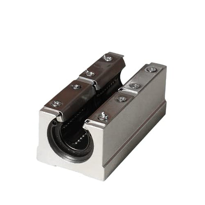 SBR20LUU Bearing Blocks, 2Pcs 20mm Open Long Sliding Ball Bearing Block for SBR20 Linear Motion Shaft Guides Slide Rails as CNC Linear Rail Kit - size: SBR20UU, style: Long slider