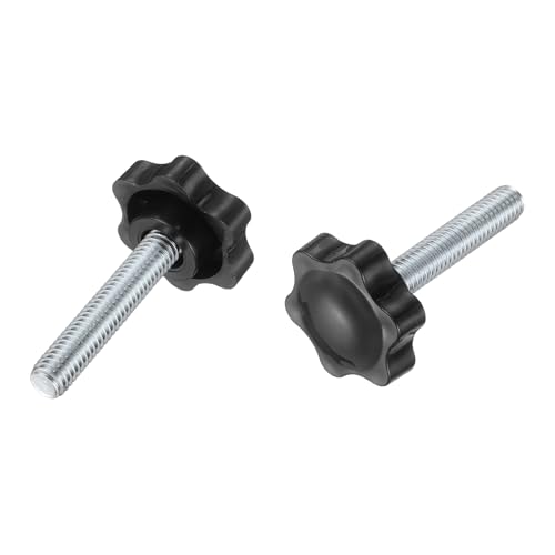 uxcell 2Pcs 3/8"-16 Star Knobs 1.9" Threaded Stud Male Clamping Knob - size: 3/8"-16, 1.9"