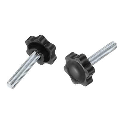 uxcell 2Pcs 3/8"-16 Star Knobs 1.9" Threaded Stud Male Clamping Knob - size: 3/8"-16, 1.9"