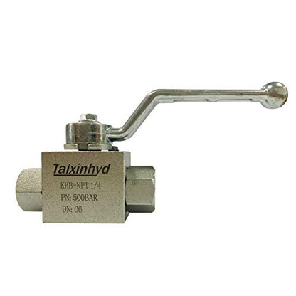 Taixinhyd Hydraulic 1/4''NPT 7250 PSI KHB High Pressure Ball Valve - size: 1/4 NPT, style: KHB