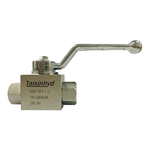 Taixinhyd Hydraulic 1/4''NPT 7250 PSI KHB High Pressure Ball Valve - size: 1/4 NPT, style: KHB