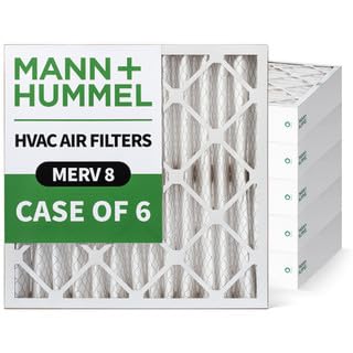 MANN+HUMMEL 24x24x4 MERV 8 Pleated 4" AC Furnace Air Filter. Case of 6 - style: 24 x 24 x 4