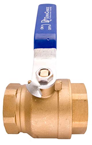 2" Brass Ball Valve Full Port 600 WOG Blue Handle for Water Oil Gas - size: [2"]