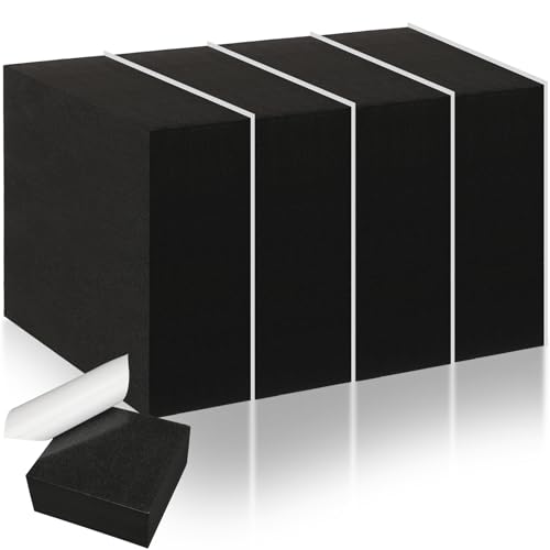 4 Pcs 3" Thick Foam Padding Sheet with Adhesive Backing Closed Cell - color: Black, size: 3 Inch Thick, 4 x 4 Inches
