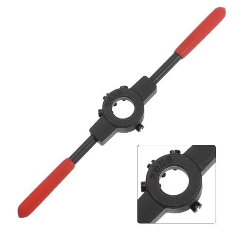 uxcell Die Stock Handle Wrench, for Metric M3-M4 (Metric) / 1/8"-5/32" (UNC/UNF) / 20mm OD Round Dies, 20mm x 5mm Threading Die Holder with Plastic Handle - size: M3-M4