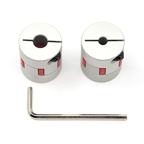 2PCS 5mm to 8mm Aluminium Plum Flexible Shaft Coupling Diameter25mm Length30mm 5x8mm Motor Connector Flexible Coupler for 3D Printer CNC Machine and Servo Stepped Motor（5x8mm） - size: 5x8mm, style: D25 L30