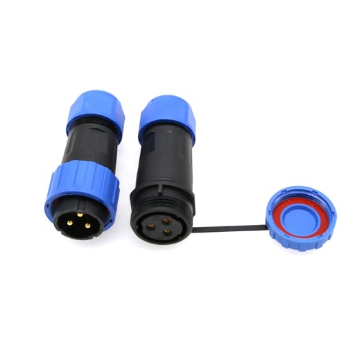TY20 3 Pin Solder-Free Waterproof 25A 380V Connector, Male Female Wire Plug Socket Quick-Disconnect for Truck Camp Van Power Outdoor Device - color: In-line Mount, size: 3 Pin 25A