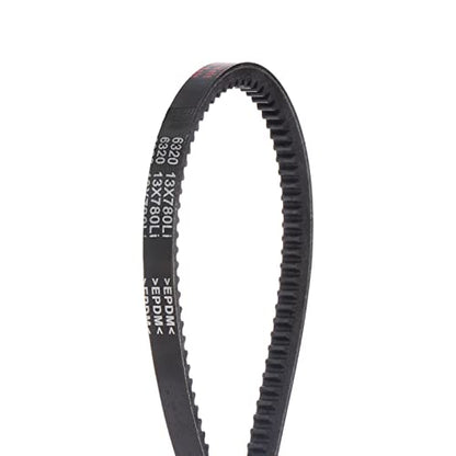 HARFINGTON 13x780 Cogged V-Belts AX Section Drive Raw Edge Belt 780mm Inner Girth 13mm Width 8mm Thickness EPDM for Power Transmission - size: 780mm