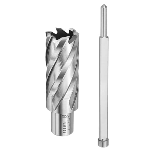 HARFINGTON Annular Cutter 1-1/16" Cutting Diameter Shank 3/4" with 2" Depth of Locating Pin M2 High-Speed Steel Drill Bit Annular Cutter for Standard Magnetic Drills Machine Tools Mills - size: 1-1/16 inch * 2 inch