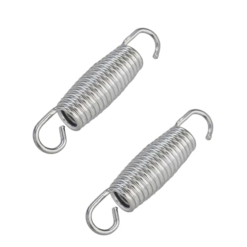 2Pcs Extended Tension Spring Wire Diameter 0.12", OD 0.87", Free Length 4" Steel Compressed Springs Heavy Duty with Dual Hook or Replacement Parts,Machinery Furniture - size: 3*22*100mm