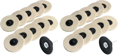 FPPO 3 inch 10pcs Sanding Pad Wool Felt Quick Change Discs,Surface Polishing Buffing Pads Wheel (Pack of 2) - size: 75 millimeters (Pack of 2)