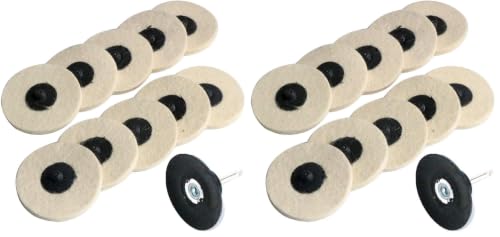 FPPO 3 inch 10pcs Sanding Pad Wool Felt Quick Change Discs,Surface Polishing Buffing Pads Wheel (Pack of 2) - size: 75 millimeters (Pack of 2)