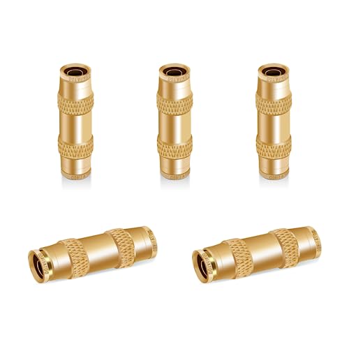 1/4" Brass Push To Connect Fittings, 5PCS DOT Air Line Fitting - color: 5PCS 1/4" Union