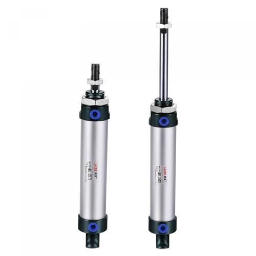 MECCANIXITY Pneumatic Air Cylinder Double Action MAL25X75 25mm Bore 75mm Stroke with Y Connector and 4Pcs Quick Fitting Set - size: 25X75 mm