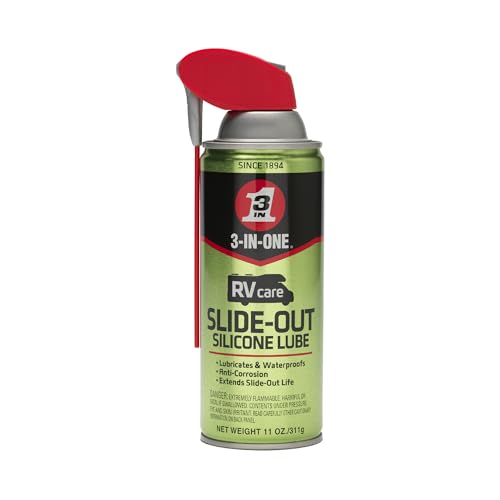 3-IN-ONE RVcare Slide-Out Silicone Lube, Smart Straw, 11 OZ [1-Pack] - size: Pack of 1, style: Slide-Out Silicone Lube