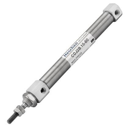 Heschen Stainless Steel Slim Air Pneumatic Cylinder, CDJ2B 10-60, M5 Port, 10mm Bore, 60mm Stroke, Double Acting Single Rod - size: 60mm Stroke