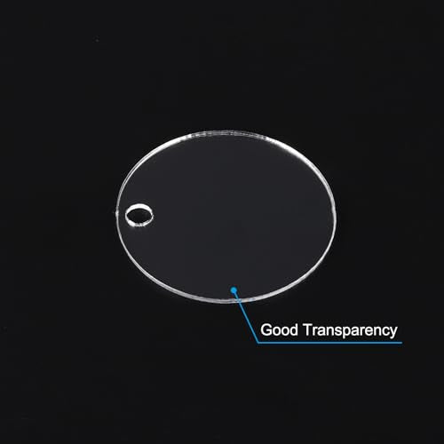 PATIKIL 1.2" Dia. Acrylic Circles, 30 Pack Round Clear Plastic Sheet Ornament Cake Disk Transparent Blank Sign Decoration for Crafting Painting DIY Christmas - size: 1.2"