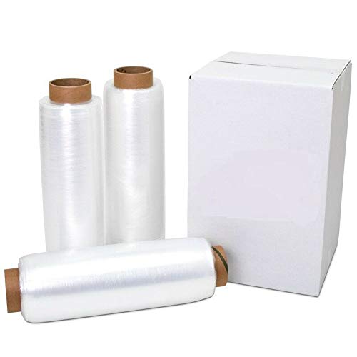 15" x 1500' 80 Gauge 4 Rolls Pallet Wrap Stretch Film Hand Shrink Wrap 1500FT