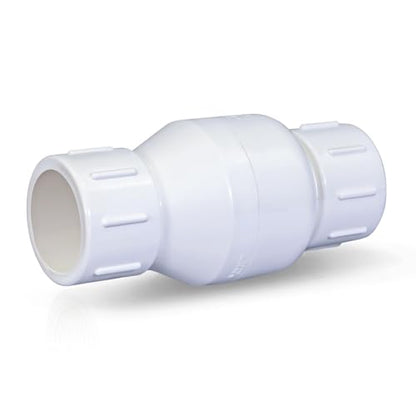MIDLINE VALVE PVC Inline Check Valve for Backflow Prevention 3/4'' Solvent Connections White Plastic - size: 3/4 in.
