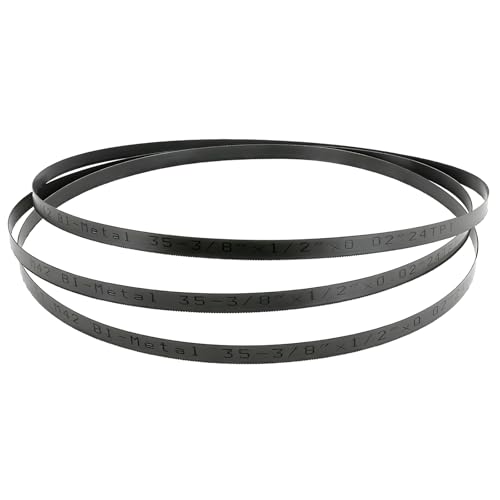 35-3/8 Inch Bandsaw Blade 24 TPI for Milwaukee 48-39-0539 Portable Band Saw Blade, 35-3/8" x 1/2" x .020" 24 TPI Compact Band Saw Blade, 3 Pack - size: 35-3/8" x 1/2" x .020", 24 TPI, 3 Pack