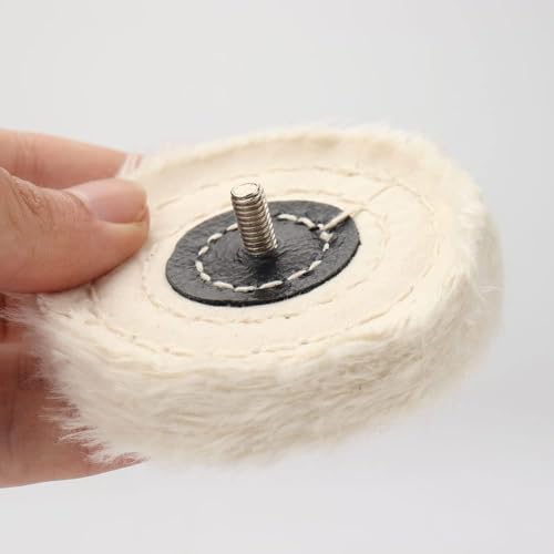 SI FANG Soft Cotton Buffing Polishing Wheel for Mini Electric Belt Sander Bench Grinder, 3 inch (50 Ply) Extra Thick Colth Buffing Wheel for Metal Alloys Stone Ceramics Glass Wood Waxing (1PC) - style: Soft Cotton Polishing Wheel