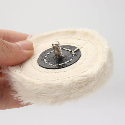 SI FANG Soft Cotton Buffing Polishing Wheel for Mini Electric Belt Sander Bench Grinder, 3 inch (50 Ply) Extra Thick Colth Buffing Wheel for Metal Alloys Stone Ceramics Glass Wood Waxing (1PC) - style: Soft Cotton Polishing Wheel