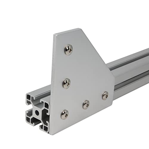 8PCS Corner Bracket Plate Outside Joining Plate for 4040 Series Aluminum Profile 3D Printer Frame (L-Silver-4040) - style: L-Silver-4040
