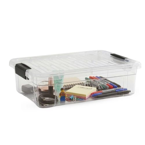 Superio 2.3 Quart Clear Plastic Storage Containers with Lids, Stackable Organizer Bins, BPA-Free Storage Boxes for Home, Office, Dorm & Classroom, 1 Pack - size: 2.3 Quart